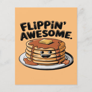 Flippin' Awesome Pancake Stack Funny Breakfast