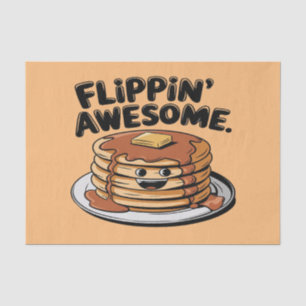 Flippin' Awesome Pancake Stack Funny Breakfast Tissue Paper