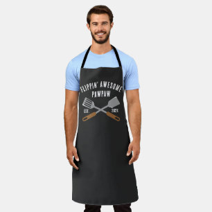 Flippin Awesome PawPaw BBQ Grandpa Custom Apron