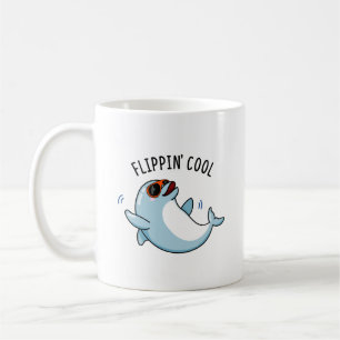 Flippin Cool Funny Dolphin Pun  Coffee Mug