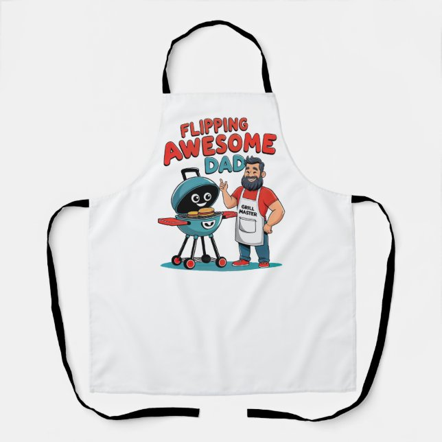 Flipping Awesome Dad Father's Day Funny  Apron (Front)