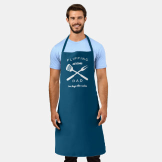 Flipping Awesome Dad Father's Day Personalise Name Apron