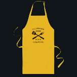 Flipping Awesome Dad | Gift Dad Personalised Name Long Apron<br><div class="desc">Flipping awesome dad gift Dad personalised name apron. The design is lettered in modern typography and the template is set up for you to add your custom text and name. Perfect for Father's Day,  Dad's birthday or a holiday!</div>