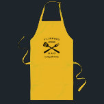 Flipping Awesome Dad | Gift Dad Personalised Name Long Apron<br><div class="desc">Flipping awesome dad gift Dad personalised name apron. The design is lettered in modern typography and the template is set up for you to add your custom text and name. Perfect for Father's Day,  Dad's birthday or a holiday!</div>