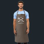 Flipping Awesome Dad | Men Gift Personalised Name Apron<br><div class="desc">Flipping awesome dad men gift personalised name apron. The design is lettered in modern typography and the template is set up for you to add your custom text and name. Perfect for Father's day,  Dad's birthday or a holiday!</div>
