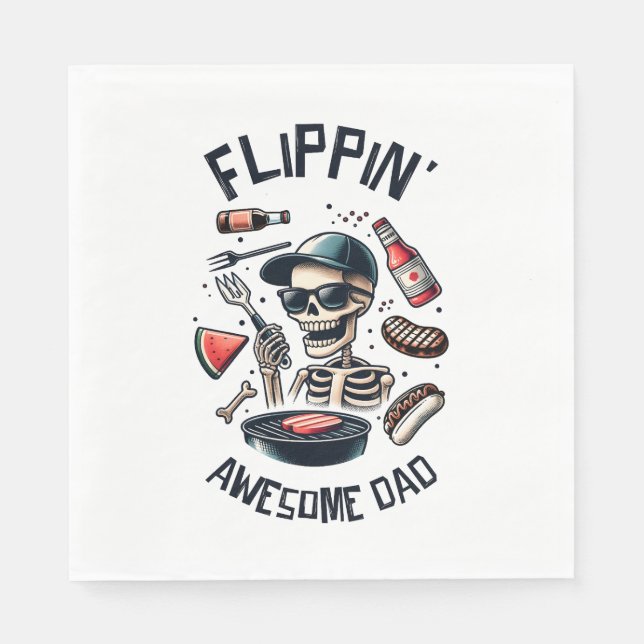 Flipping Awesome Dad Napkin (Front)