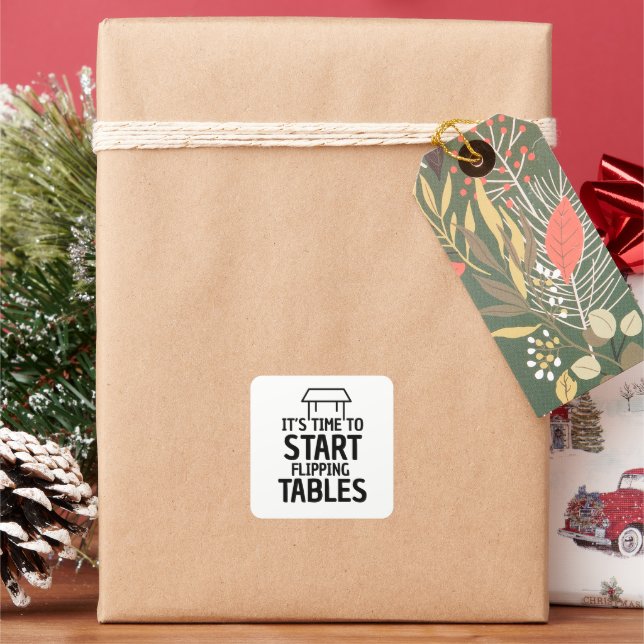 Flipping Tables Sticker (Holiday)