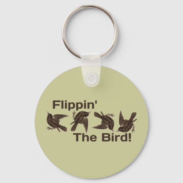 Flipping the Bird Key Ring (Front)