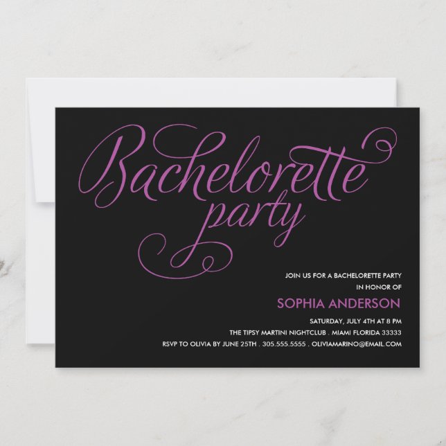 FLIRT  | BACHELORETTE PARTY INVITATION (Front)