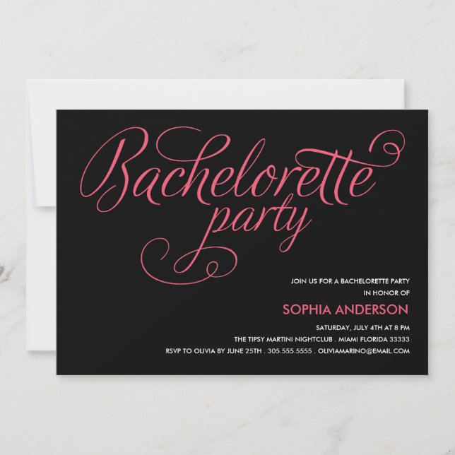 FLIRT  | BACHELORETTE PARTY INVITATION (Front)