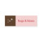 Flirt card pink brown hugs kisses emoticon message