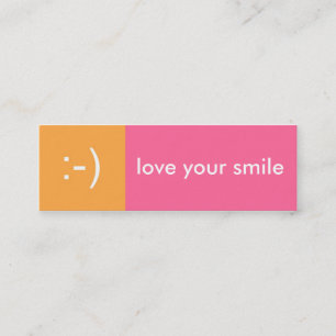 Flirt card pink orange love smile emoticon message
