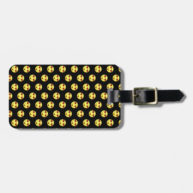 flirt emoji luggage tag (Front Horizontal)