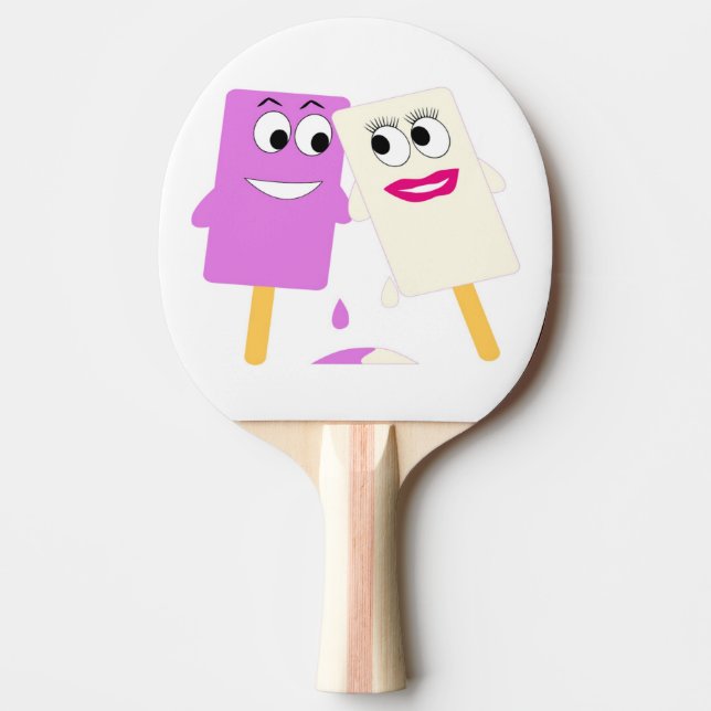 FLIRTING ICE CREAM POPS PING PONG PADDLE (Front)