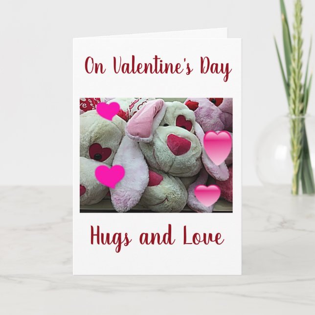 **FLIRTING PUPPY DOG** FOR YOU ON VALENTINE'S DAY HOLIDAY CARD (Front)