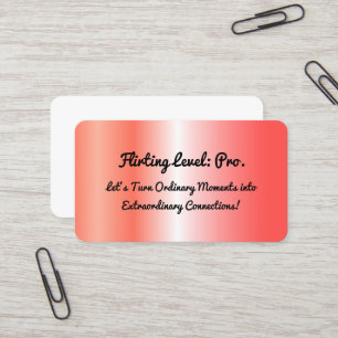 Flirting Rose Gold Business Card