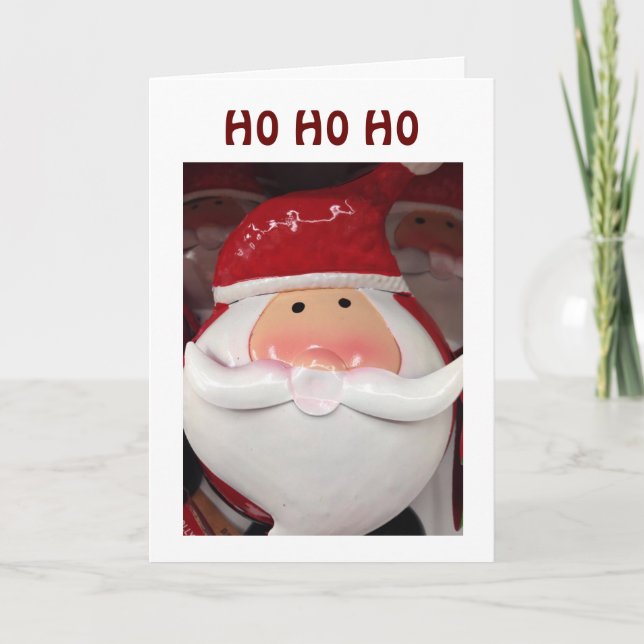 "FLIRTING SANTA" WHAT DO "YOU" WANT FOR CHRISTMAS HOLIDAY CARD (Front)