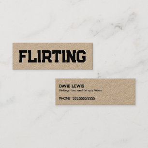 Flirting Simple Mini Business Card
