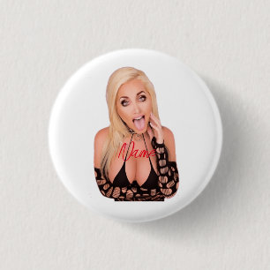 Flirty blonde Thunder_Cove 3 Cm Round Badge