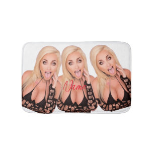Flirty blonde Thunder_Cove Bath Mat