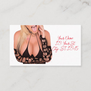 Flirty blonde Thunder_Cove Business Card