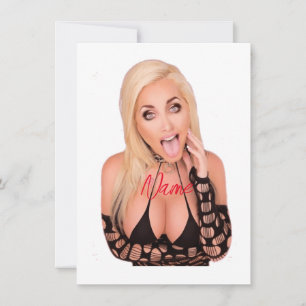 Flirty blonde Thunder_Cove Holiday Card