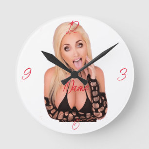 Flirty blonde Thunder_Cove  Round Clock