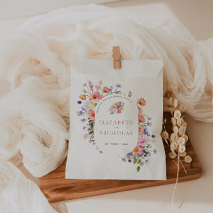 Flirty Floral Meadow Summer Wedding Favour Bags