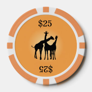 Flirty Giraffe Poker Chips