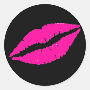 Flirty Pink Lipstick Stickers