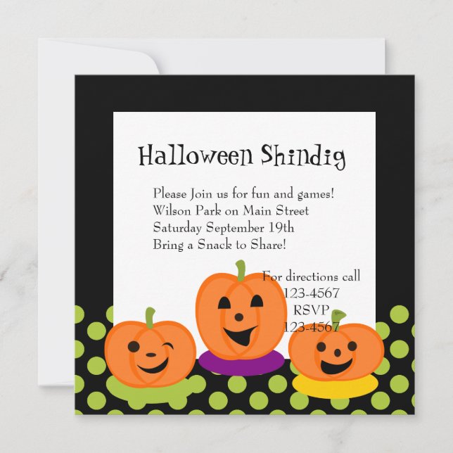 Flirty Pumpkins Invitation (Front)