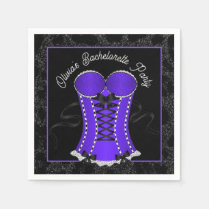 Flirty Purple Corset  Napkin