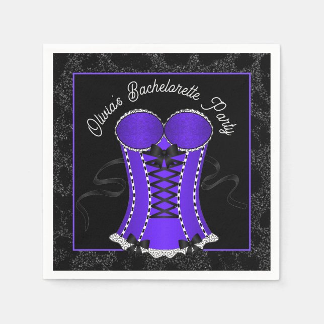 Flirty Purple Corset  Napkin (Front)