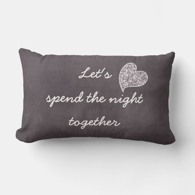 Flirty Romantic love Quote Lumbar Cushion (Front)