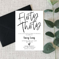 Flirty Thirty 30th Birthday Invitation