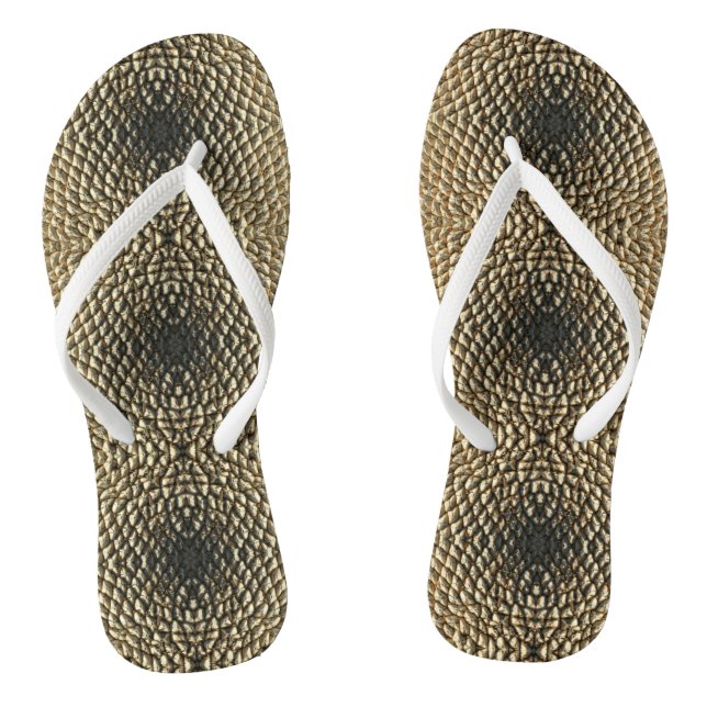 Fllip Flops - Centred Sunflower Seed Pattern Jandals (Footbed)