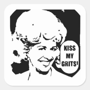 Flo Kiss my grits! Square Sticker