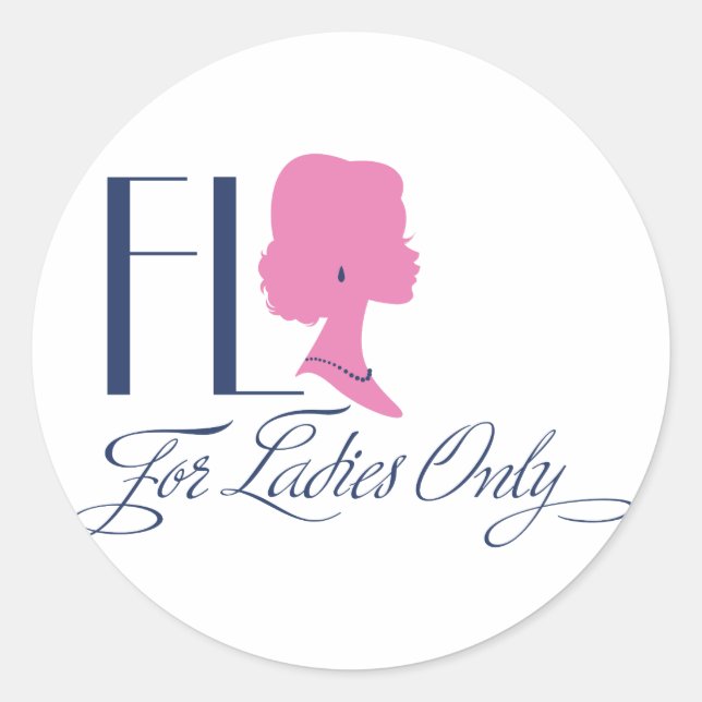 FLO Logo Classic Round Sticker (Front)