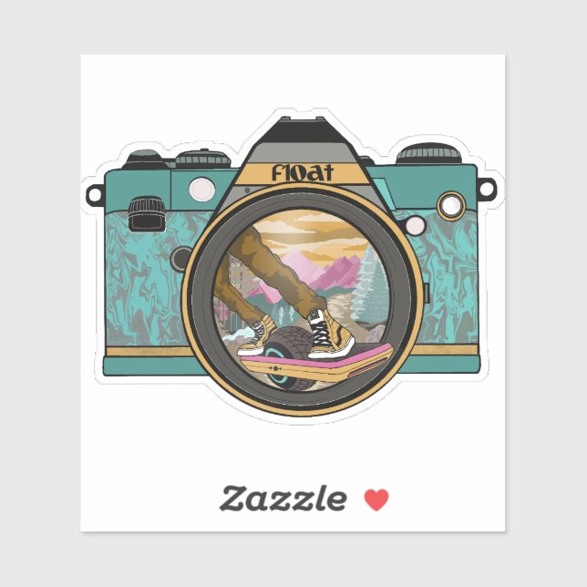 Float Camera Trippy Sticker (Sheet)