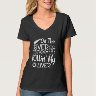 Float Day On The River Killin' My Liver Tubing Tri T-Shirt