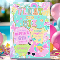 Float Into Six Varsity Preppy Girl 6th Birthday