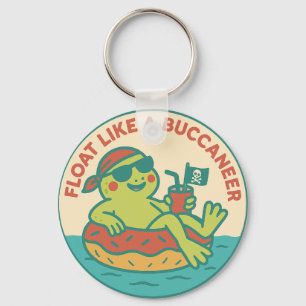 Float Like A Buccaneer Frog Key Ring
