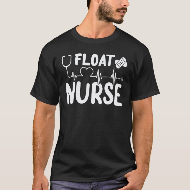 Float Nurse Stethoscope T-Shirt (Front)