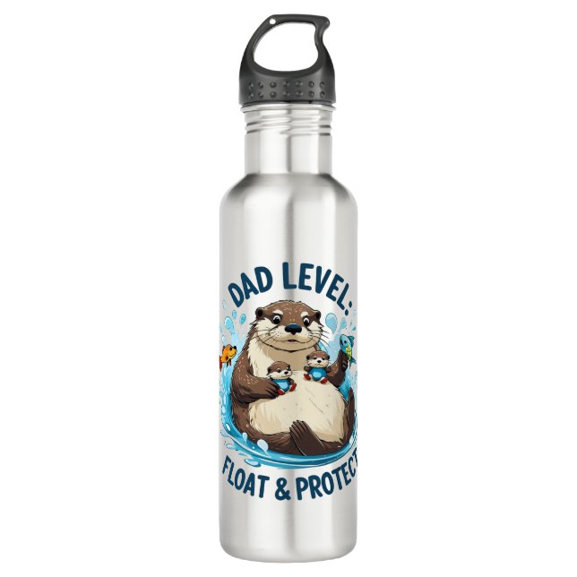  Float & Protect – Otter Dad Funny 710 Ml Water Bottle (Front)