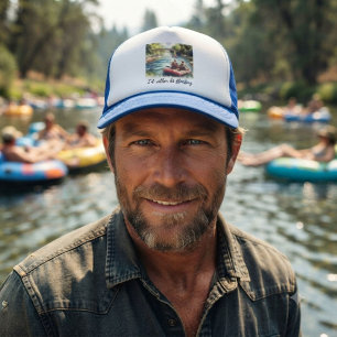 Float Trip Adventure Blue Trucker Hat