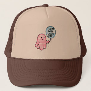 Float with good vibes cute boo design trucker hat