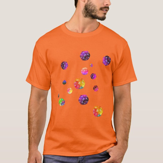 Floating 20 Sided Die   T-Shirt (Front)