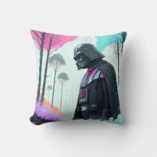 Floating Astronaut in Space Suit Illustration Cushion