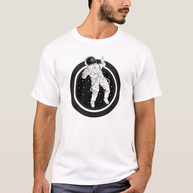 Floating Astronaut In Space T-Shirt (Front)