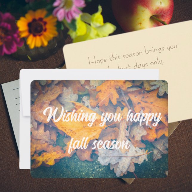 Floating autumn leaves  card (Creator Uploaded)
